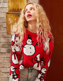 Jacquard Snowman Sweater