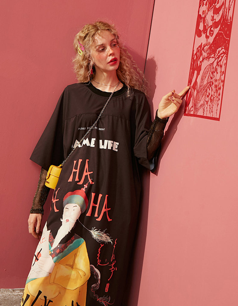 Cartoon Printed Dress