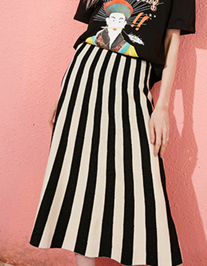 Contrast Striped Dress