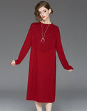 Bordeauxred Knitting Dress