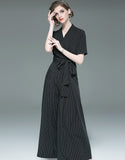 Black Stripes Jumpsuits