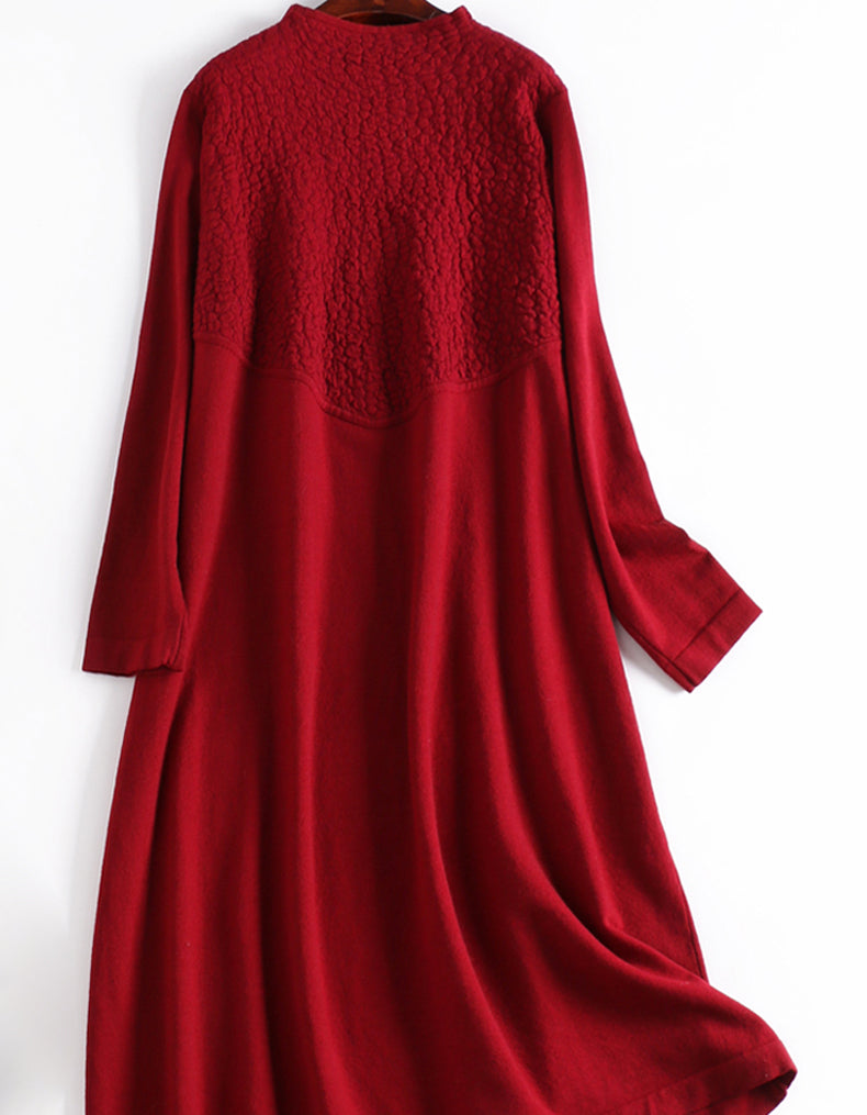 Bordeauxred Knitting Dress