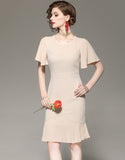 Apricot Agapanthus Dress