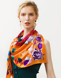 Orange Flowers Scarf