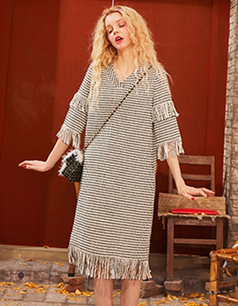 Tassels Knitting Dress