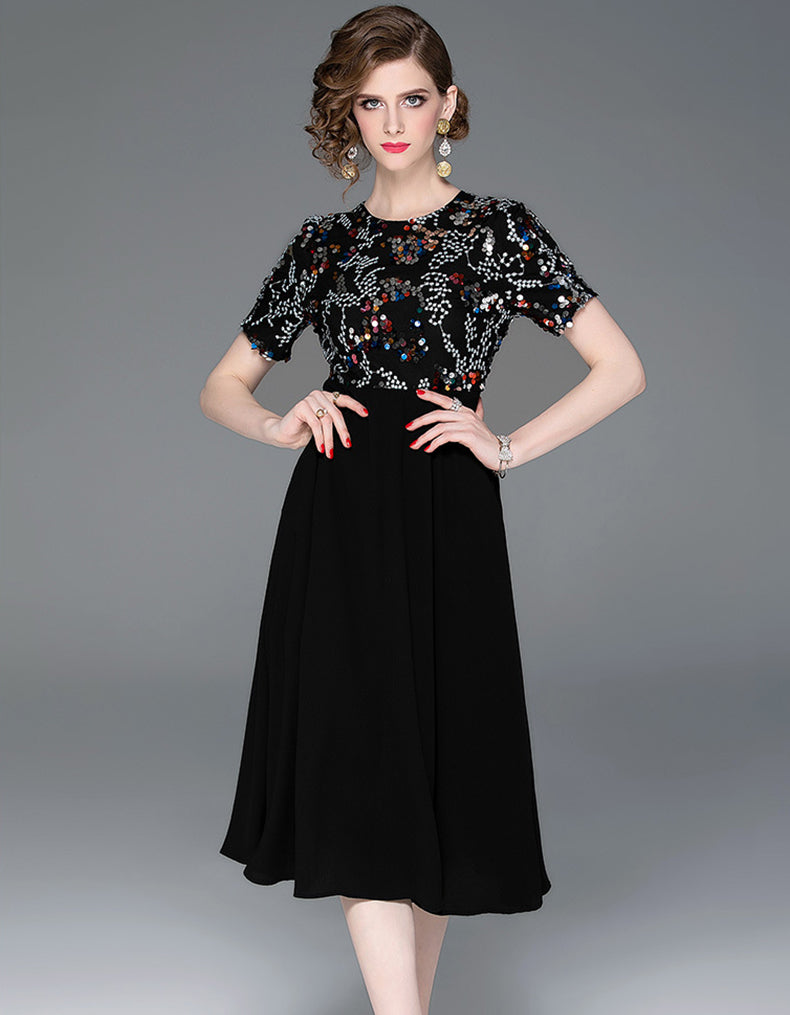 Black Astilbe Dress