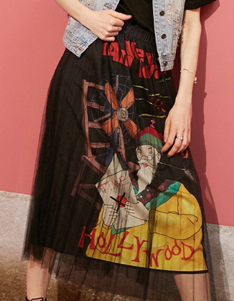 Sweet Printing Skirt