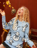 Jacquard Snowman Sweater