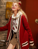 Red Jacquard Jacket