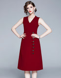 Aceline Pointsettia Dress