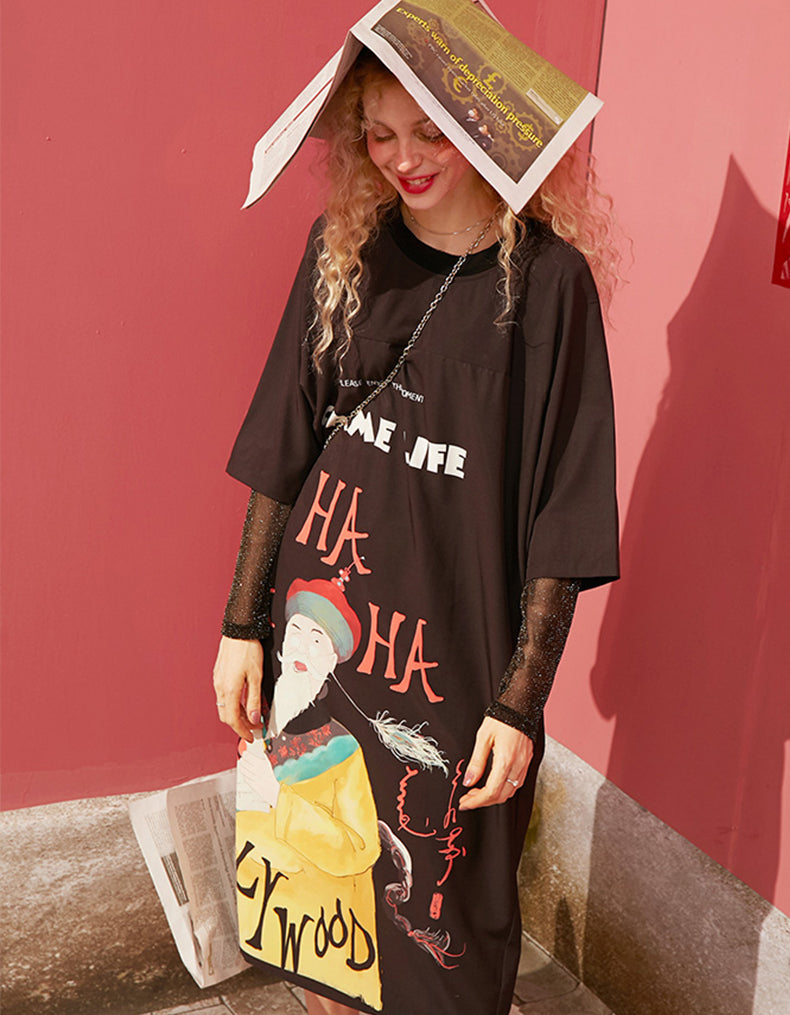 Cartoon Printed Dress