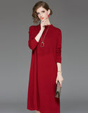 Bordeauxred Knitting Dress