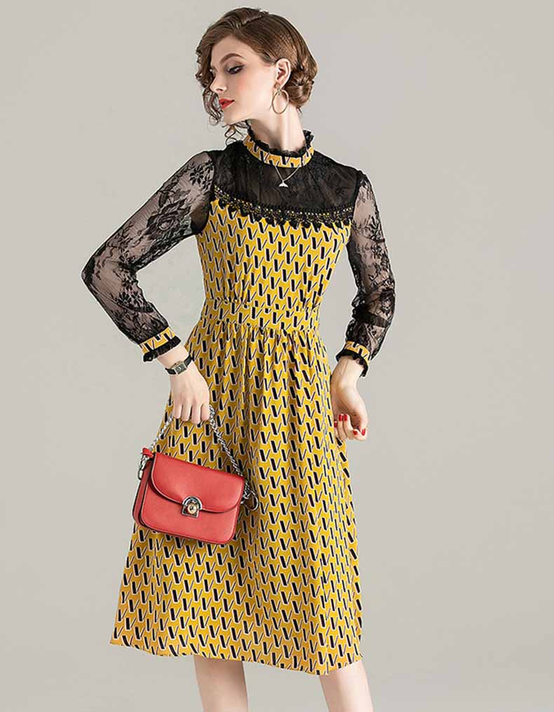 Goldenrod Flower Dress