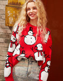 Jacquard Snowman Sweater